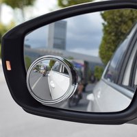 2PC 360 ° rotary press type small circular rearview mirror for automobiles blind spot mirror for vehicles