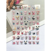 Mini Pvc Rilakkuma Strawberry Poster Goods Stickers Nail Art Waterproof Cute Decor Makeup Stationery Box Laptop Stickers Gift