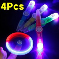 1-4Pcs LED Spinning Ballpoint Pen Spinner Hand Toy Glow in Dark Light Stress Relief Toys Kids Student Stationery School Supplies