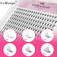 CoMango 300Fans préfabriqués volume fans vison vaporeux base pointue cils extension 3D / 6D / 10D / 12D / 14D / 16D matérielle importée PBT soie