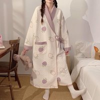 Maternity Pajamas Soft Thermal Women Loose Nursing Nightgown Cute Solid Color Sleep Dress Spring and Autumn Maternity Sleepwear