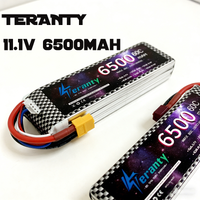 2PCS TERANTY Lipo Battery 3S 11.1V 6500mAh Softcase RC Battery T XT60 Plug for RC Car Helicopter Airplane Quadcopter Models Part