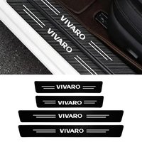 4pcs Car Door Sill Protector Stickers Carbon Fiber Threshold Strip For Opel Vivaro Door Entry Guard
