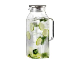Glass water pitcher with Lid cold drink pitcher 2000ml insulated thickened juice pitcher Iced Tea Pitcher tea bottle kettle