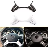 For Mercedes Benz C E ML GL Class W204 W212 W463 ABS steering wheel decorative cover protective patch car accessories