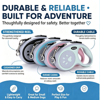 Nylon Pet Dog Leash Automatic Retractable Extending Rope Puppy Walking Running Traction Roulette For Small Large Pets 3M & 5M