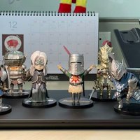 4pcs Q Version Dark Souls Chibi Action Figure Fire Keeper Artorias Solaire Onion Knight Collectible Model Toys