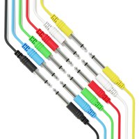 ExcelValley - Multi Color Pack - Mono Instrument Guitar Cable - Patch Lead TS 6.35mm 1/4"