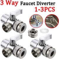 3 Way Sink Splitter Diverter Valve Leak-Proof Faucet Connector Splitter Copper Faucets Water Separator for Shower/Sink/Washbasin