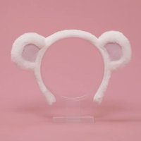 Women Girls Cute White Lolita Animal Bear Ears Headband