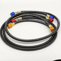 1M1.2M1.8M three set black anti-explosion refrigerant tube for R12, R22, R134A, 404,502,HVAC automotive refrigerant charging kit