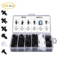 100Pcs Car Plastic Clips Fastener Screws Body Push Retainer Pin Rivet Bumper Panel Interior Decoration Mixed Auto Accessories