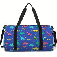 Dinosaur Pattern Large Capacity Luggage Bag for Boy/Girl Best Gift 2D Cartoon Travel Duffels Outdoor Fitness Bag for Children