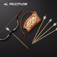 1set 1/6 Doll House Mini Traditional Bow Set/Pendant(can Shoot Arrows) Soldier Model for Doll Decoration Archery