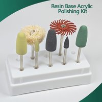 Dental Resin Base Acrylic Polishing Kit Silicone Polishing Head Cotton Brush Spiral Wheel Shank Diameter HP2.35mm for Lab