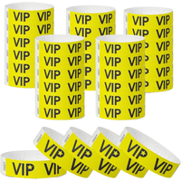 500 VIP Yellow Waterproof Paper Wristbands Lightweight Festival Event Identification Bracelets Party Favors