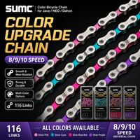 SUMC Crescent Hollow Bike Chain 12-Speed Rainbow Ultralight High Strength Chain for Mountain & Road Bicycles
