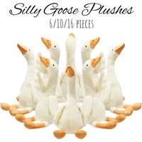 6/16PCS One Silly Goose Party Favors Stuffed Animal Plush Toy Baby Shower Birthday Party Gifts (Size:25CM)