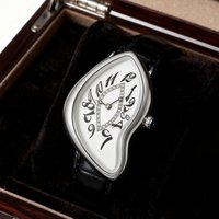 Y2K Medieval Collection Innovative Irregular Quartz Watch Leather Strap Fashion Avant-Garde Niche Design Quartz Wristwatch