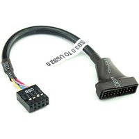 NEW* 19/20 Pin USB 3.0 Female To 9 Pin USB 2.0 Male Motherboard Header Adapter Cord