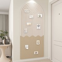 Arch Shape Design Felt Bulletin Board Decorative Pin Board Self-Adhesive Wall Sticker Home Room Decoration Collage Board