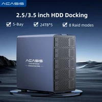 Acasis 3.5/2.5 inch 5-bay External Hard Driver HDD Case For Sata HDD Support 8 Raid Mode For Data Safety Enclosure