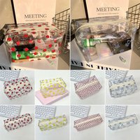 High Quality Cartoon Printed Storage Bag Transparent Multifunctional Makeup Bag Large Capacity Cosmetics Bag Home Travel