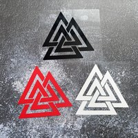 1PC Interlocking Triangle Vinyl Stickers Black Red White Waterproof Self Adhesive Decals For Car Laptop Phone DIY Decor