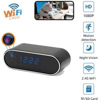 Wireless Mini Clock Camera 4K HD Supports 2.4G WiFi Mobile Monitoring Home Indoor Infrared Night Vision Video Nanny Camera