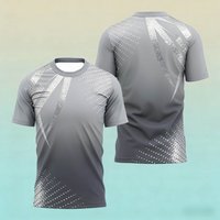 Fashionable Men's Summer Table Tennis Training Shirt T-Shirtl Outdoor Tennis Uniform O-Neck Short-Sleeved Table Casual Loose Top