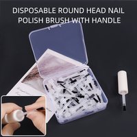 50Pcs/box Nail Brush Polish Brushes Replacementliquid Artdipping Applicator Dip Disposable Acrylic Powder Heads Manicure Set