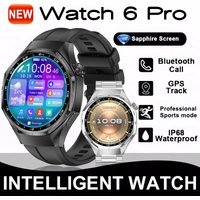 2026 New Global Version Watch 6 Pro GPS Smart Watch Men AMOLED Screen Sports Fitness Track Bluetooth Call Waterproof Smartwatch