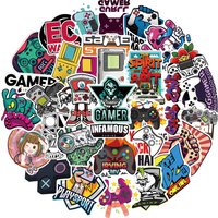 AliExpress NONE 50Pcs Cool Vintage Video Game Stickers Decal Skateboard Laptop Phone Bike Car Funny Waterproof Sticker
