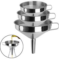 Wide Mouth Funnels Bar Wine Beer Oil Flask Funnel Stainless Steel For Canning Kitchen Tools With Detachable Filter Metal Funnel