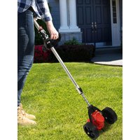 Cordless Grass Trimmer Battery Powered with 2 Wheels Operating Lever 0.9-1.25m Height Adjustable for Lawn Mowing