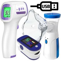Inhaler Nebuliser Inhalator Handheld Inhale Nebulizer Mesh Atomizer for Adult Kids Nebulizador Oximeter Ear Thermometer Health