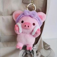 Cute Cartoon Face Wash Pig Plush Toys Soft Plush Doll Toy Car Bag Pendant Key Chain Stuffed Animals Toy Kids Girl Boy Gifts