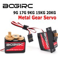 BOGIRC 9G 17G 9KG 15KG 20kg Digital Metal Gear Servo 4.8v-7.4v for 1/10 1/8 RC Car Boat Robot Fixed-Wing Airplane Accessories