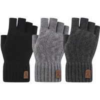 AliExpress WRELS Winter Fingerless Gloves Knitted Thicken Thermal Half Finger Gloves Cycling Driving Working Running Stretchy Touchscreen Mittens