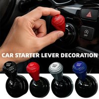 4 Colors Universal Engine Start Stop Button Cover Lever Decoration,All Metal Diamond Pattern Car Push Start Button Rocker Decor