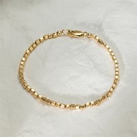 14K Gold Filled Bead Bracelet Handmade Tarnish Resistant Jewelry Boho Bracelets Anklets for Women Bridesmaid Gift Gold Bracelet