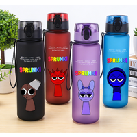 650ML Sprunkis Water Bottle Hot Game Anime Cartoon Drinking Bottles Portable Outdoor Large Capacity Sport Fitness Water Cup Gift