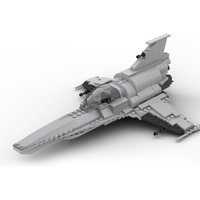 Galactica Viper MK VII MOC Building Blocks, Colonial Fighter with Twin Engines, Space War Model for Sci-Fi Fans