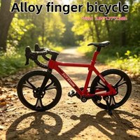 Mini Finger Alloy Bike Model Set - Mountain And Road Bikes in Multiple Colors Creative Toy for 14+ Ages