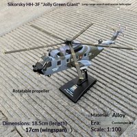 Alloy Helicopter Model Sikorsky SH-3 Sea King HH-3F Pelican Italian Military Long-Range Search Rescue Collectible Aviation Fans