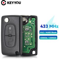 KEYYOU For Peugeot 407 407 307 308 607 SW For Citroen C2 C3 C4 C5 Remote Car Key VA2/HCA 433Mhz ID46 CE0523 Ce0536