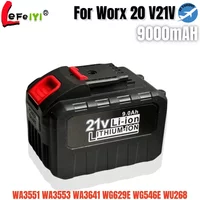 Origina20 /21V Worx Battery Rechargeable Battery, 21V 9Ah 18650 High Power Lithium Battery, Electric Screwdriver, Drill Battery
