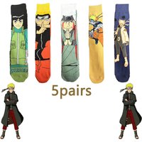 Naruto Character Socks 1/5 Pair Set - Naruto / Rock Lee / Hinata Anime Merchandise Mid-Calf Socks