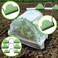 200Pcs Plant Garden Tunnel Hoop Clamps For Fix Greenhouse Film Pressing Buckles Plants Roots Stems Support Frame Clips