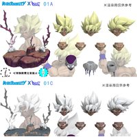 MP&DDG Studio SHF Dragon Ball Legendary Super Saiyan Head Sculpture Platform Accessory Pack